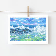 Load image into Gallery viewer, &quot;Jetty Can&#39;t Stop Me&quot; (Gouache Seascape): 5x7 Fine Art Print