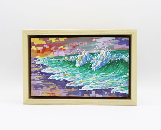 "Know What You Know" (Miniature Gouache Seascape—Framed Original)
