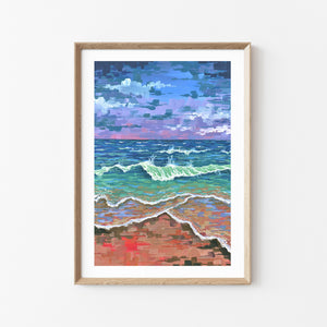"Start Here" (Gouache Seascape): 5x7 Fine Art Print