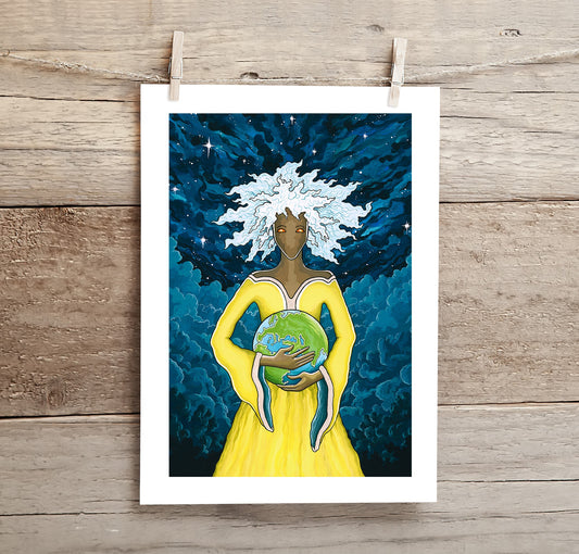 "She's Got The Whole World In Her Hands" (Soulscapes #4): Fine Art Prints Available in 5x7 & 8x10