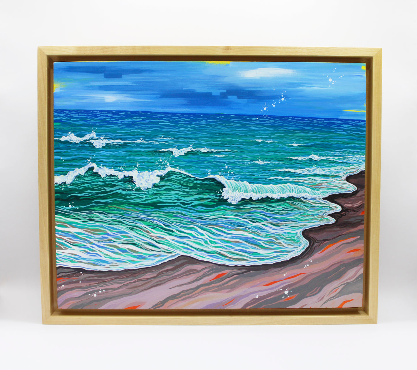 "Lovesong In Hard Times" (Framed Original Gouache Seascape)