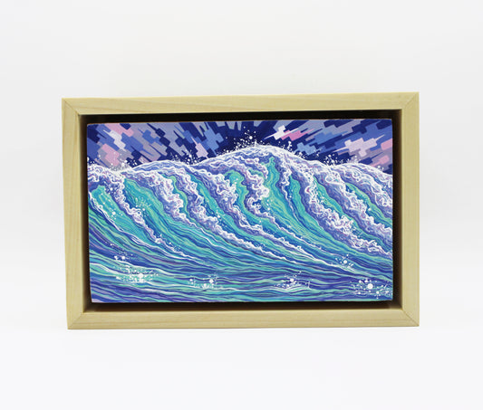 "You Get The Best Gods You Can Make" (Miniature Gouache Seascape—Framed Original)