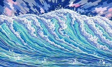 Load image into Gallery viewer, &quot;You Get The Best Gods You Can Make&quot; (Miniature Gouache Seascape—Framed Original)